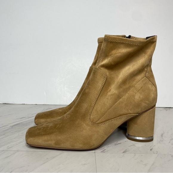 Franco Sarto Pisa Light Brown Square Toe Bootie 9M - Picture 16 of 16